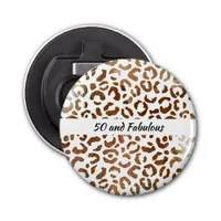 50 and Fabulous Big Cat Print Abstract Bottle Opener