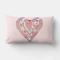 Words of Heart Lumbar Pillow