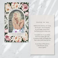 Forever Loved Vintage Floral Memorial Card