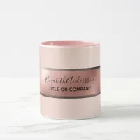 Rose gold modern business mug