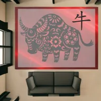 Chinese Zodiac Year of the Ox | Rug