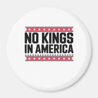 No Kings In America USA Minimal Clean Magnet