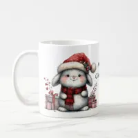 Merry Christmas Cute Bunny Rabbit Coffee Mug