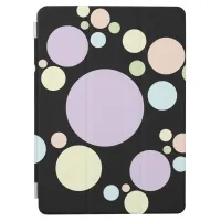 Pastel circles on a black background | iPad air cover