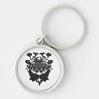 Moth Talisman - Whimsigoth Drawing - White Version Keychain