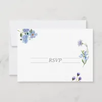 Watercolor Wildflowers Wedding RSVP Card