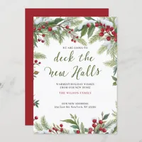 Deck The Halls New Address Moving  Holiday Card