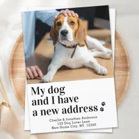 My Dog & I Moved New Address Pet Photo Moving Announcement Postcard