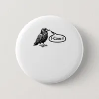 F-Caw-F Funny Crow Raven Pun F-Off Subtle F-Bomb Button
