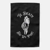 Til Death Do Us Part Skeleton Hand Holding Anatomi Garden Flag