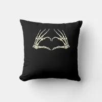 Skeleton Hands Heart Funny Halloween Men Women Kid Throw Pillow