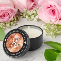 Elegant 8th Bronze Wedding Anniversary Mini Candle Favors