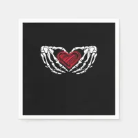 Skeleton Hands With Heart Classic Napkins