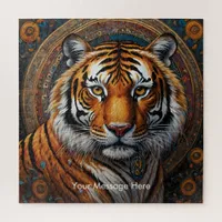 Boho Tiger Puzzle – Vibrant Jungle Wildlife Art