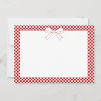 Ciao Baby! Italian Red Bow Baby Shower Blank Note Card