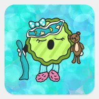 Sleepy Time Pickle | Night Night Jammies Square Sticker