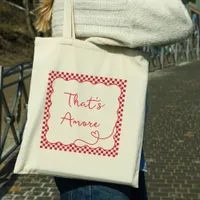 Chic 'That's Amore' Italian-Themed Customizable  Tote Bag