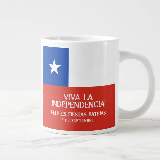 Fiestas Patrias Independence Day Chile Flag Giant Coffee Mug