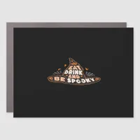 Eat Drink And Be Spooky Essential Vintage Style Car Magnet