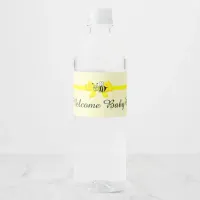 Welcome Baby Yellow Bumblebee Water Labels