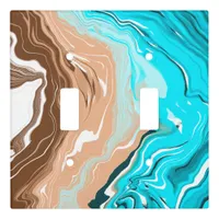 Abstract Beach Fluid Art Light Switch Cover