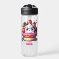 Cute Kawaii Strawberry Cupcake Personalized Water Bottle