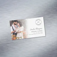 Photo Overlay Logo Wedding Planner Business Card Magnet