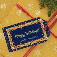 Vintage-Inspired Happy Holidays String Lights  Gift Tags