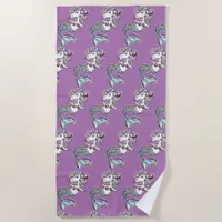 Mermaid Unicorn Beach Towel