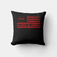 No Kings In America United States Independence Cla Throw Pillow