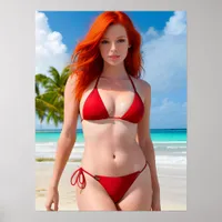 Sexy Red Bikini Poster