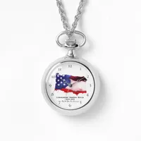 *~* USA Flag Veteran Military Red White Blue Watch