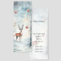 Whimsical Deer in Snow Business Promotional Bookmarks
