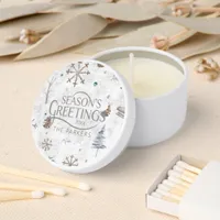 Boho Twigs & Pinecone Christmas ID986 Mini Candle Favors