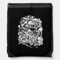 Cottagecore Aesthetic Frog Mushroom Goblincore Cre Drawstring Bag