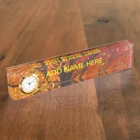 Autumn Leaves of Yellow and Orange Name Plate