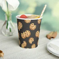 Chocolate Chip Cookies Chalkboard Birthday Paper C Paper Cups