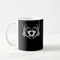 Soccer Heart Skeleton Hand Halloween Costume  Coffee Mug