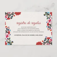 Floral Colorful Spanish Wedding Enclosure Card