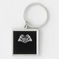 Together A Heart Made Of Skeleton Hands Classic Keychain