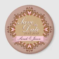 Sweet Butterfly Lace Save the Date Wedding Magnet