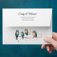 Rustic Woodland Love Birds Celebration Envelope