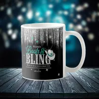 Boots 'n Bling Disco Bachelorette Teal ID925  Coffee Mug