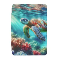 Keeping in Touch  | Sea Turtle Swimming iPad Mini Cover
