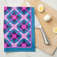 Groovy Colours Bold Geometric Diamond Pattern Kitchen Towel