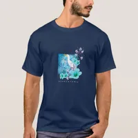 Hawaii Abstract Florals Egret Hibiscus T-Shirt