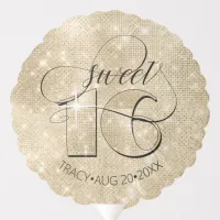 Glitter and Shine Sweet 16 Gold ID675 Balloon