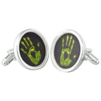 Glowing Ghoul Handprint Cufflinks