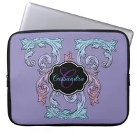 Elegant, Ornate Personalized Vintage Victorian Laptop Sleeve