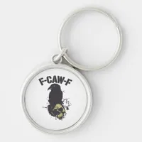 Funny F-Caw-F Crow Vintage Humor Essential Creativ Keychain